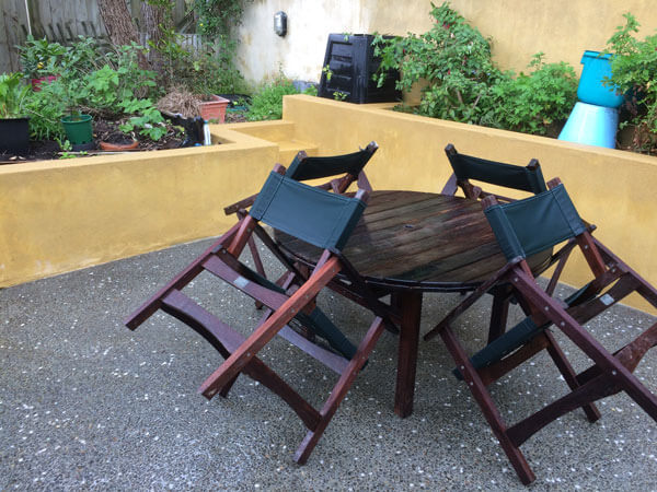 After wash outdoor table